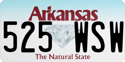 AR license plate 525WSW
