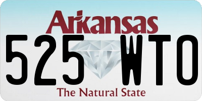 AR license plate 525WTO