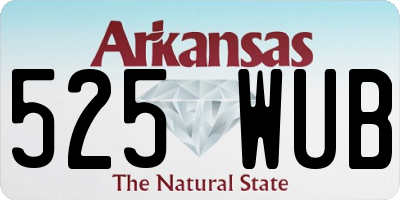 AR license plate 525WUB