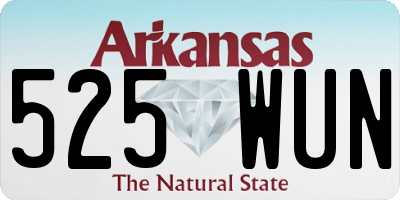 AR license plate 525WUN