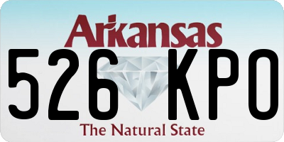 AR license plate 526KPO