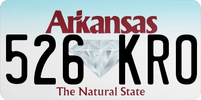 AR license plate 526KRO