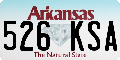 AR license plate 526KSA