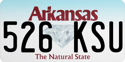 AR license plate 526KSU