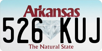 AR license plate 526KUJ