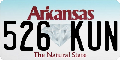 AR license plate 526KUN