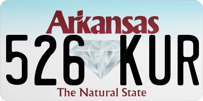 AR license plate 526KUR