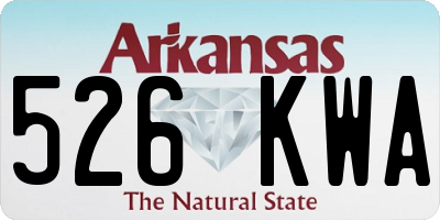 AR license plate 526KWA
