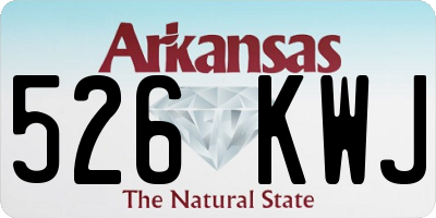 AR license plate 526KWJ