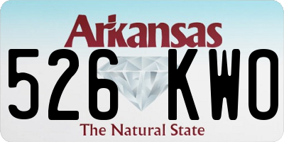 AR license plate 526KWO