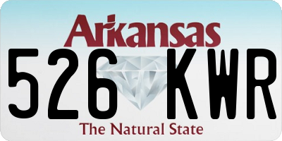 AR license plate 526KWR