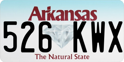 AR license plate 526KWX