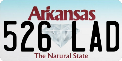AR license plate 526LAD