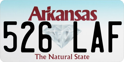 AR license plate 526LAF