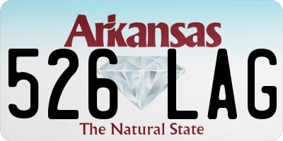 AR license plate 526LAG