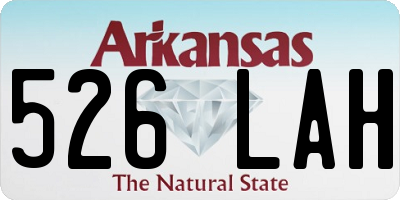 AR license plate 526LAH