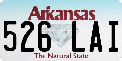 AR license plate 526LAI