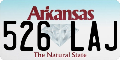 AR license plate 526LAJ
