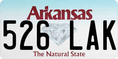 AR license plate 526LAK