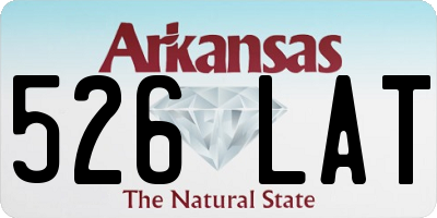 AR license plate 526LAT