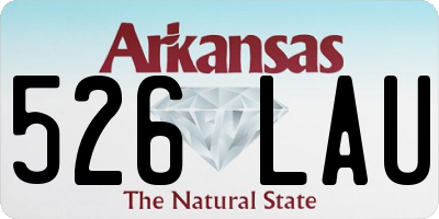 AR license plate 526LAU