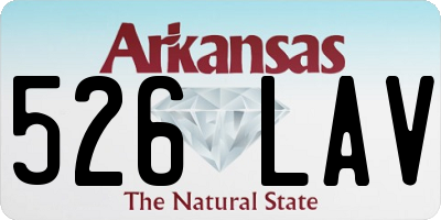 AR license plate 526LAV