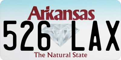 AR license plate 526LAX