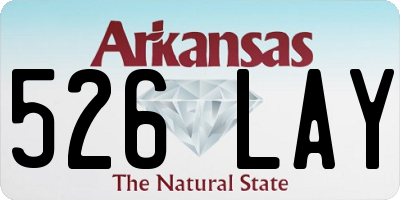 AR license plate 526LAY