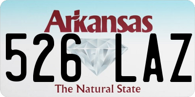 AR license plate 526LAZ
