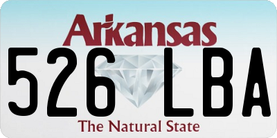AR license plate 526LBA