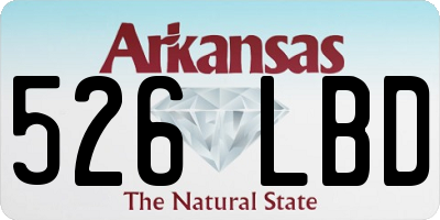AR license plate 526LBD