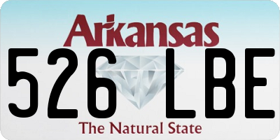 AR license plate 526LBE