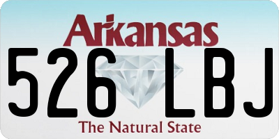 AR license plate 526LBJ