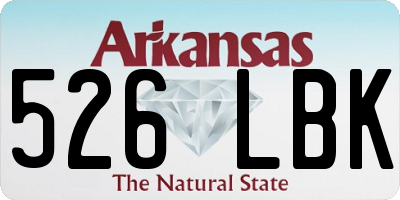 AR license plate 526LBK