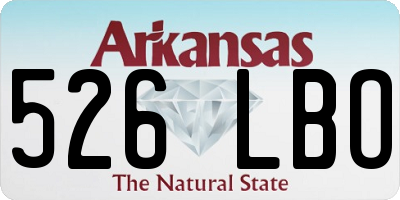 AR license plate 526LBO