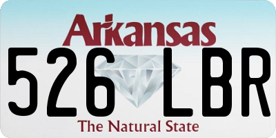 AR license plate 526LBR