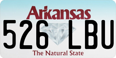 AR license plate 526LBU