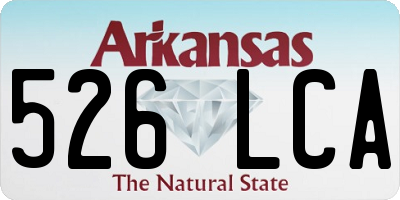 AR license plate 526LCA
