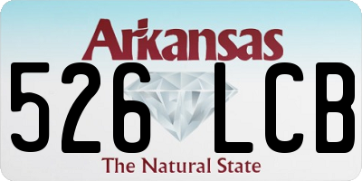 AR license plate 526LCB