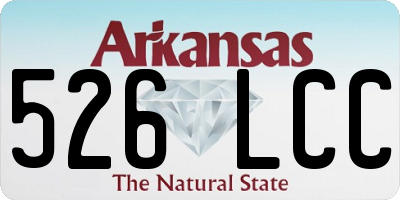 AR license plate 526LCC