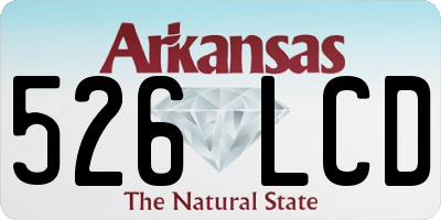AR license plate 526LCD