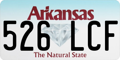AR license plate 526LCF