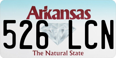 AR license plate 526LCN