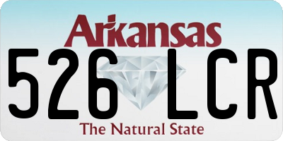 AR license plate 526LCR