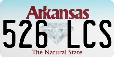 AR license plate 526LCS