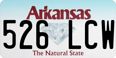 AR license plate 526LCW