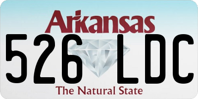 AR license plate 526LDC