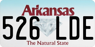 AR license plate 526LDE