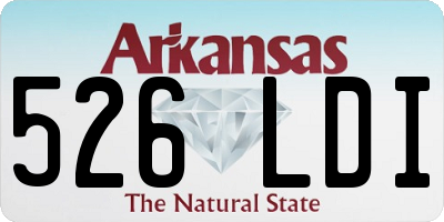 AR license plate 526LDI