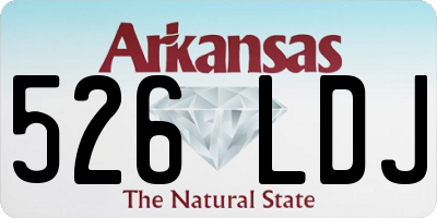AR license plate 526LDJ